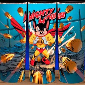 Mighty Mouse Cartoon Superhero Classic Cup Mug Tumbler 20oz